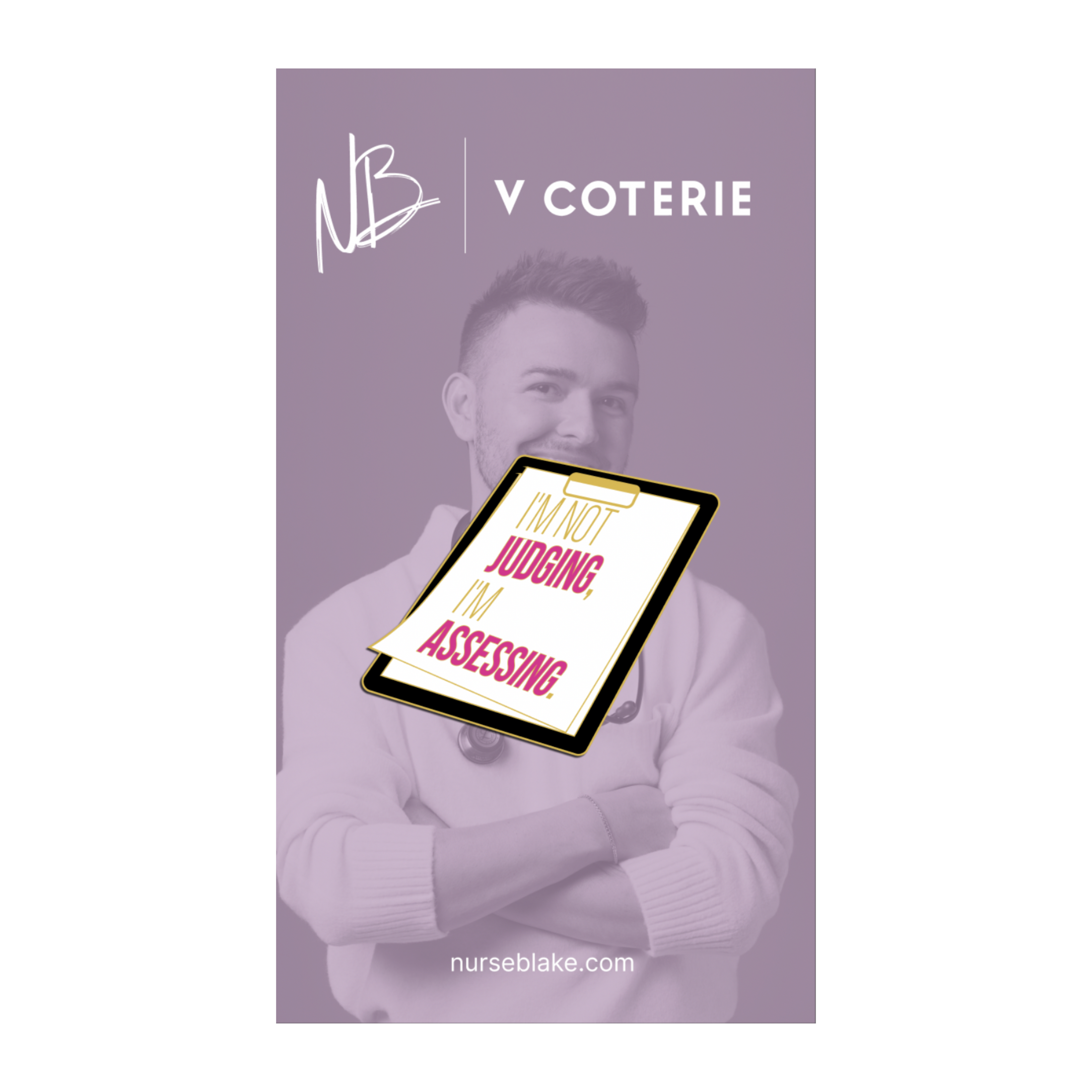 I'm Not Judging V Coterie Lapel Pin