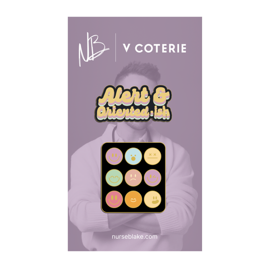 Alert & Oriented-ish V Coterie Lapel Pin