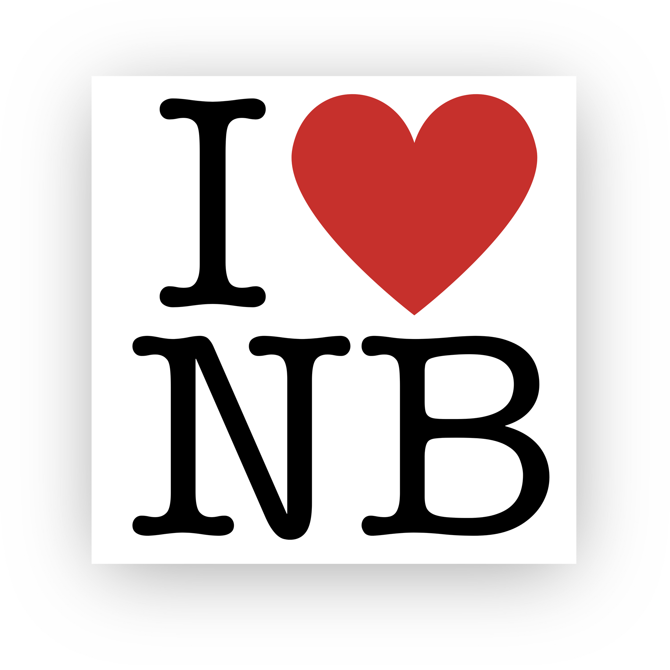 I Love NB Stickers