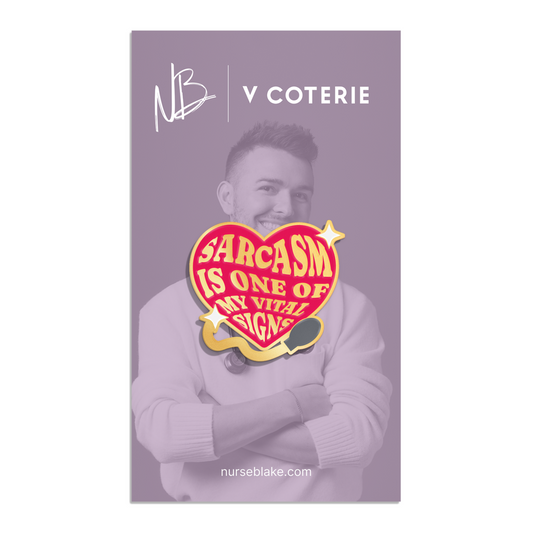 Vital Sign: Sarcasm V Coterie Lapel Pin