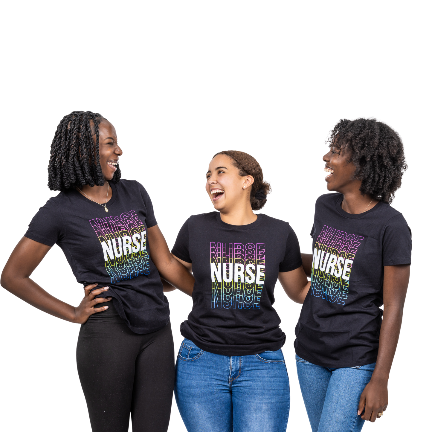 Rainbow Nurse Tee Womens