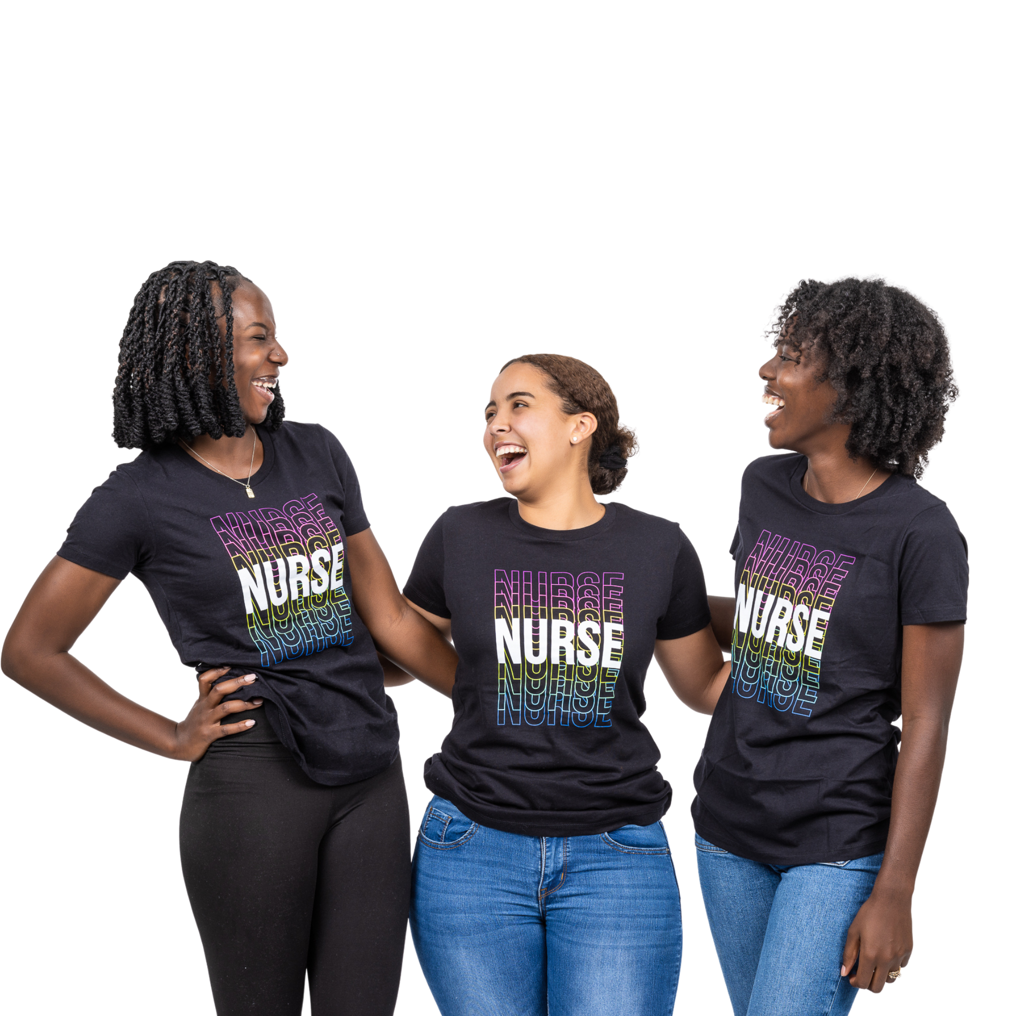 Rainbow Nurse Tee Womens