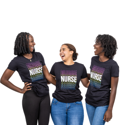 Rainbow Nurse Tee Womens